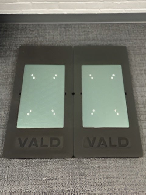 VALD Force Decks dual force plates resting on the floor for neuromuscular assessment