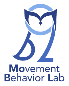 Movement Behavior Lab logo featuring a stylized blue owl design combined with the letters M and B